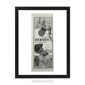 🔴 Hermes Antique Vintage Newsprint Ad - SELLIER MAROQUINIER